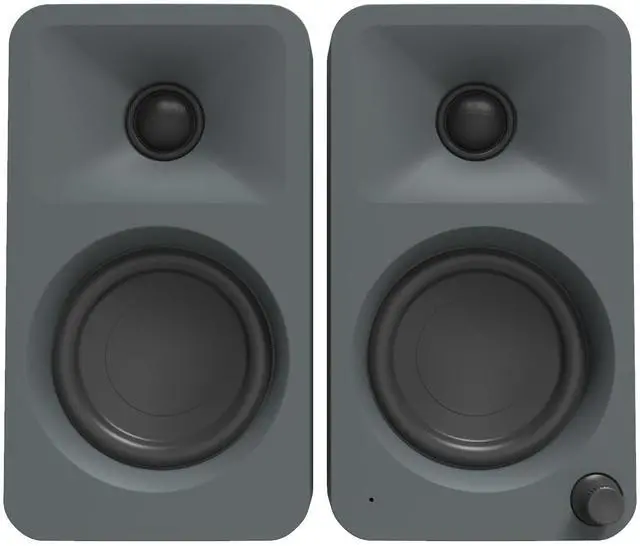 Alt view image 2 of 5 - Kanto ORAMG 100W Powered Reference Desktop Computer Speakers with Bluetooth 5.0 and USB-C Input | Bi-Amplified | 100 Hz Automatic Crossover | Reference Quality Sound | Pair | Grey