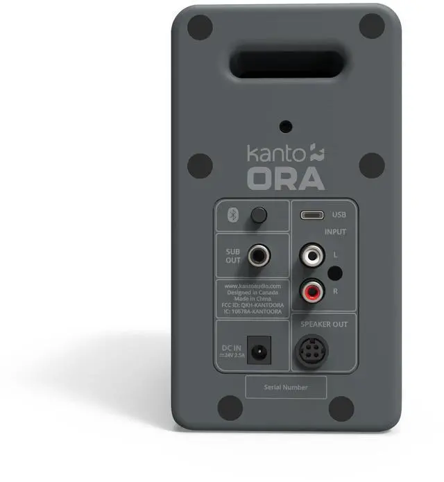 Alt view image 3 of 5 - Kanto ORAMG 100W Powered Reference Desktop Computer Speakers with Bluetooth 5.0 and USB-C Input | Bi-Amplified | 100 Hz Automatic Crossover | Reference Quality Sound | Pair | Grey