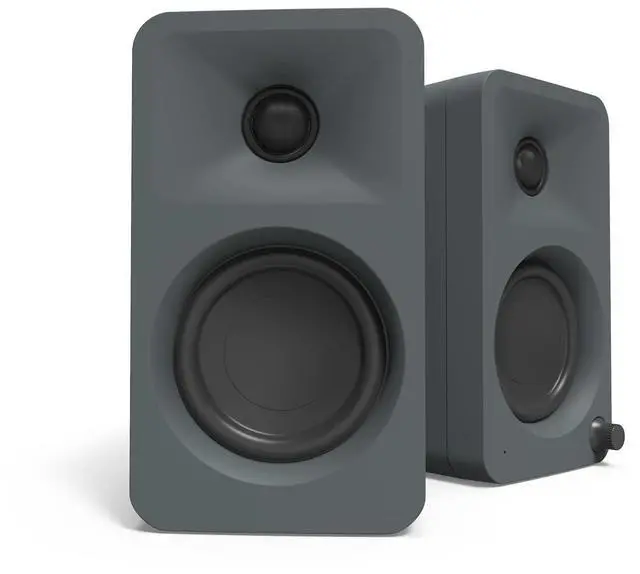 Main image of Kanto ORAMG 100W Powered Reference Desktop Computer Speakers with Bluetooth 5.0 and USB-C Input | Bi-Amplified | 100 Hz Automatic Crossover | Reference Quality Sound | Pair | Grey