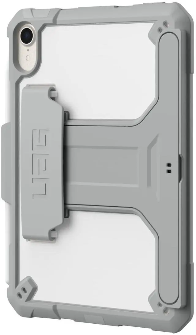Alt view image 4 of 5 - URBAN ARMOR GEAR UAG Designed for iPad mini A17 Pro Case (7th Gen, 2024) A2993 A2995 A2996 8.3" Scout Healthcare with Hand Strap, Kickstand & Pencil Holder Rugged MIL-STD Protective Cover, White Gray