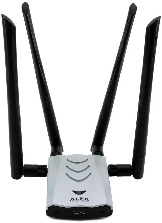 Alt view image 2 of 5 - ALFA AC1900 WiFi Adapter - 1900 Mbps 802.11ac Long-Range Dual Band USB 3.0 Wi-Fi Network Adapter w/4x 5dBi External Dual-Band Antennas, TAA Compliant
