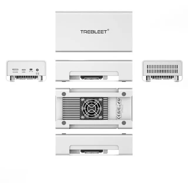 Alt view image 4 of 5 - USB4& OCULINK to U.2 NVMe SSD Enclosure; Up to 7000Mb/s in OCULINK Mode, USB4 40Gbps to U.2(SFF-8639) PCIe Adapter Compatible with Thunderbolt 5/4/3 USB3.2/3.1