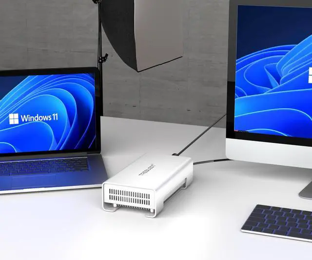 Alt view image 5 of 5 - USB4& OCULINK to U.2 NVMe SSD Enclosure; Up to 7000Mb/s in OCULINK Mode, USB4 40Gbps to U.2(SFF-8639) PCIe Adapter Compatible with Thunderbolt 5/4/3 USB3.2/3.1