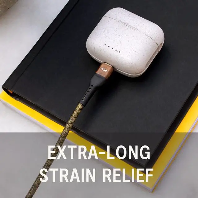 Alt view image 5 of 5 - House of Marley Rewind USB-C to USB-C Cable: Braided Charging Cable, USB-IF and MFI-Certified, 10ft Long, Made with Sustainable Materials