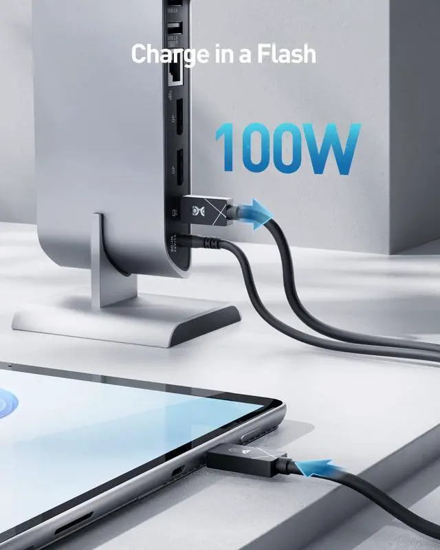 Alt view image 5 of 5 - [Designed for Microsoft Surface] Cable Matters USB4 Cable 6 ft, Supports Up to [8K@60Hz / 4K@240Hz Video, 100W Charging, 20Gbps Data Transfer] for Surface Devices