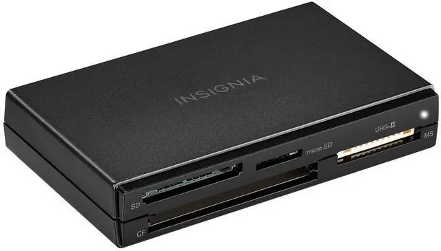 Alt view image 4 of 5 - Insignia USB 3.0 Multi 4-Slot Memory Card Reader with 3.9ft Cable, Support SDXC, microSDXC, MS pro, MS PRO Duo, MS PRO-HG Duo, Compact Flash Type I, Compatible with MacBook, iPad, Galaxy S21, Black