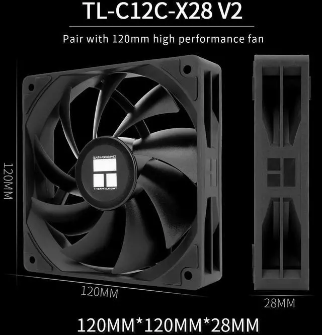 Alt view image 5 of 5 - Thermalright Peerless Assassin 120 Digital Black CPU Air Cooler, Digital Screen Top Cover,6 Heatpipes Computer CPU Cooler, for AM4/AM5,Intel LGA1700/1851/1150/1151/1200, PC Cooler-Black