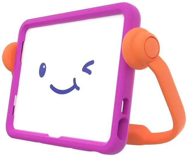 Main image of Speck iPad Case for Kids - Heavy Duty Protective Case for 10.9 Inch iPad 10th Generation - Multi-Range Stand & Handle - Works for Car Headrests & Table Top Watching - Violet/Flux Orange