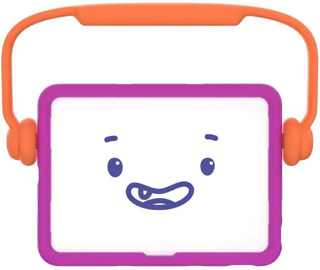 Alt view image 2 of 5 - Speck iPad Case for Kids - Heavy Duty Protective Case for 10.9 Inch iPad 10th Generation - Multi-Range Stand & Handle - Works for Car Headrests & Table Top Watching - Violet/Flux Orange