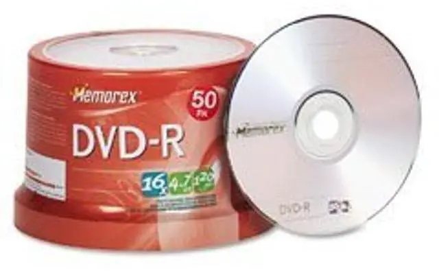 Alt view image 2 of 2 - Memorex 05639 4.7 GB DVD-RS (50-CT Spindle)