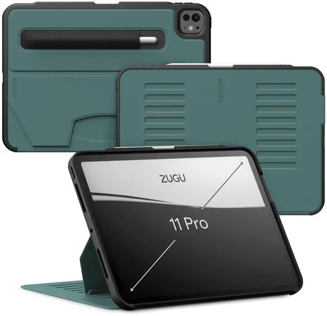 Main image of ZUGU Case for iPad Pro 11 (M4) 2024, Slim Protective Cover with Apple Pencil Holder, Auto Wake/Sleep, Multiple Viewing Angles, iPad Pro 11 Inch Case, Sturdy & Durable Phone Cover, Pine