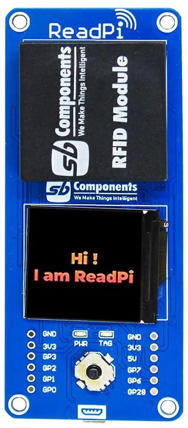 Alt view image 2 of 5 - ReadPi - RFID/NFC Reader Powered with Raspberry Pi Pico W and ESP32 for RFID125KHz / NFC 13.56 MHz Radio Frequency Identification Module with 1.32 Display, RF IC Card Reader Sensor Module