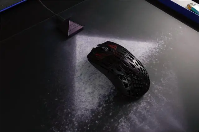 Alt view image 2 of 3 - PWNAGE Ultra Glide Tempered Glass Mat: Super Smooth, Sweat Moisture Resistant, XL Silicone Base Mouse Pad - Eye of Victory Pyramid - Extra Large (500mm x 500mm)