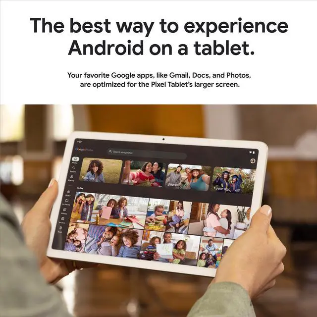 Alt view image 3 of 5 - Google Pixel Tablet - Android Tablet with 11-Inch Screen and Extra-Long Battery Life - Hazel - 8 GB RAM - 256 GB
