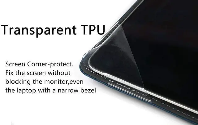 Alt view image 4 of 5 - Honeymoon Case Cover for Lenovo Yoga 7i 2 in 1 / Yoga Slim 7 Pro/Yoga 16s 2022 / IdeaPad Slim 7 Pro 16 Inch Laptop Accessories, PU Leather Folio Stand Protective Hard Shell Case,S013-Black