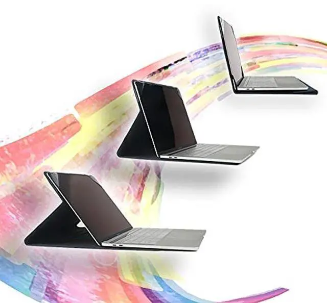 Alt view image 5 of 5 - Honeymoon Case Cover for Lenovo Yoga 7i 2 in 1 / Yoga Slim 7 Pro/Yoga 16s 2022 / IdeaPad Slim 7 Pro 16 Inch Laptop Accessories, PU Leather Folio Stand Protective Hard Shell Case,S013-Black