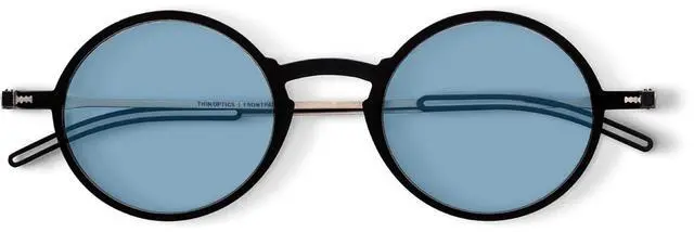 Main image of Always With You ThinOptics Blue Light Blocking Reading Glasses for Computers & Screens - Ultra Lightweight and Durable - Round Black 2.5x