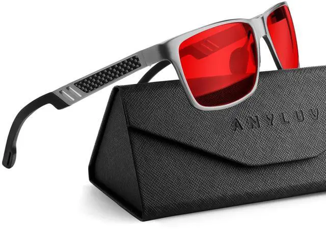 Main image of ANYLUV Blue Light Blocking Glasses Men Computer Gaming Glasses Lightweight Al-Mg Metal Anti Eyestrain Eye Protection