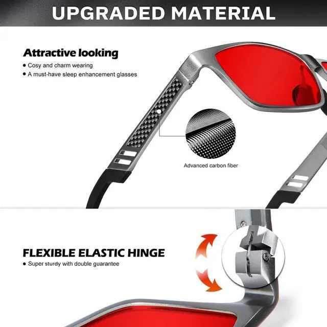 Alt view image 3 of 5 - ANYLUV Blue Light Blocking Glasses Men Computer Gaming Glasses Lightweight Al-Mg Metal Anti Eyestrain Eye Protection