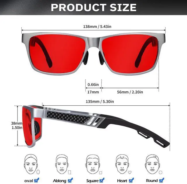 Alt view image 4 of 5 - ANYLUV Blue Light Blocking Glasses Men Computer Gaming Glasses Lightweight Al-Mg Metal Anti Eyestrain Eye Protection