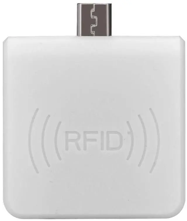 Main image of Portable Contactless Smart Card Reader, High Frequency RFID ID Mobile Phone Card Reader with USB Male Interface, 0.2s Fast Card Reading, IC/ID Dual Version, Support PC Phone Tablet (White)