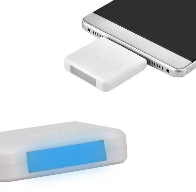 Alt view image 2 of 5 - Portable Contactless Smart Card Reader, High Frequency RFID ID Mobile Phone Card Reader with USB Male Interface, 0.2s Fast Card Reading, IC/ID Dual Version, Support PC Phone Tablet (White)