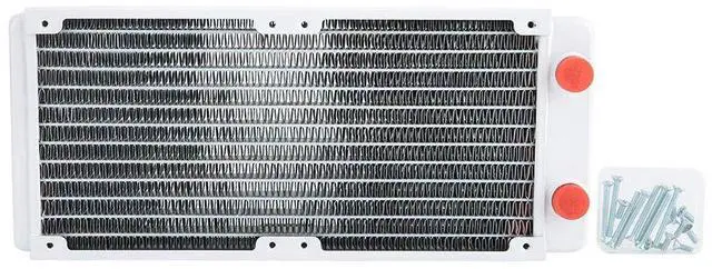 Main image of Water Cooling Radiator,240mm Computer Water Cooling White Copper Heat Sink with 12 Pipes,PC Water-Cooled Tube Easy to Install,Suitable for Computer Water Cooling Systems,Beauty Apparatus