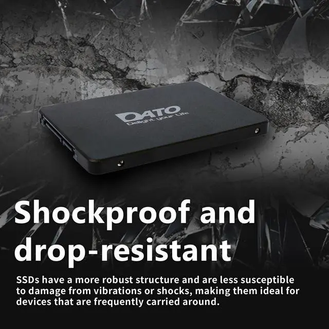 Alt view image 5 of 5 - DATO 512GB SSD 2.5" SATA III Internal Solid State Drive, 3D NAND, SLC Cache, Up to 535/500 MB/s, Compatible with Laptop & PC Desktop