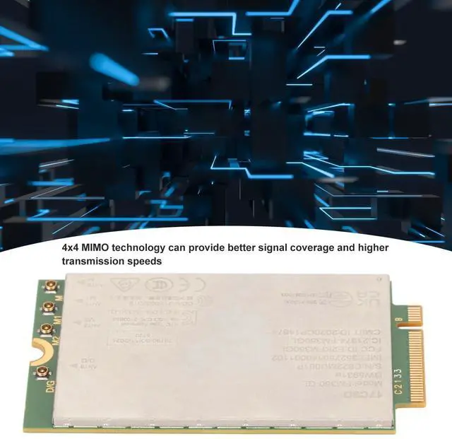 Alt view image 2 of 5 - 4G LTE Module Card, 4.67Gbps Download Speed, 4x4 MIMO, 5G 4G LTE 3G WCDMA GNSS Modem 4G LTE Network Card for Laptop Desktop