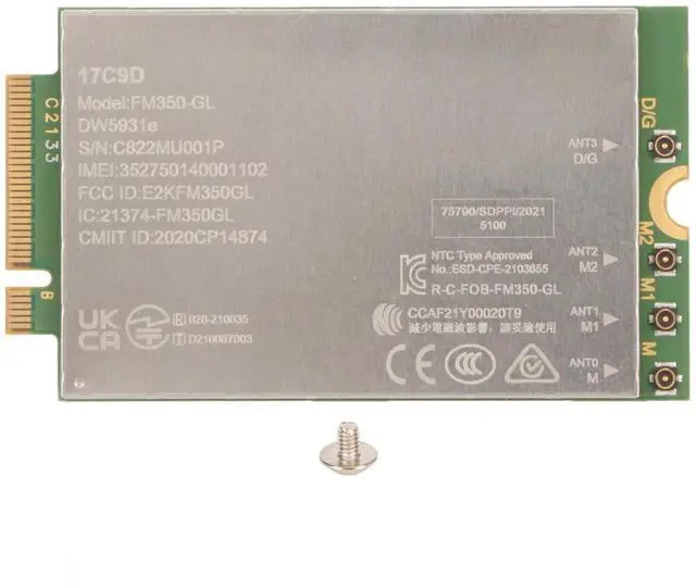 Main image of 4G LTE Module Card, 4.67Gbps Download Speed, 4x4 MIMO, 5G 4G LTE 3G WCDMA GNSS Modem 4G LTE Network Card for Laptop Desktop