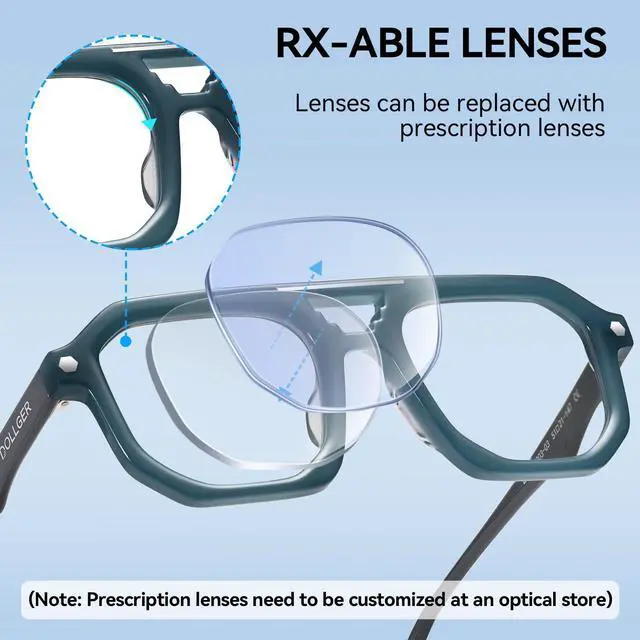 Alt view image 4 of 5 - Dollger Blue Light Glasses for Women Men Green