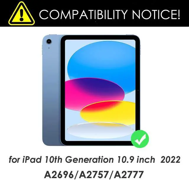 Alt view image 2 of 5 - eoso iPad 10.9 Keyboard Case for iPad 10th Gen 2022 - 7 Color Backlight, Touchpad Detachable Slim Cover with Pencil Holder (10.9", Black)