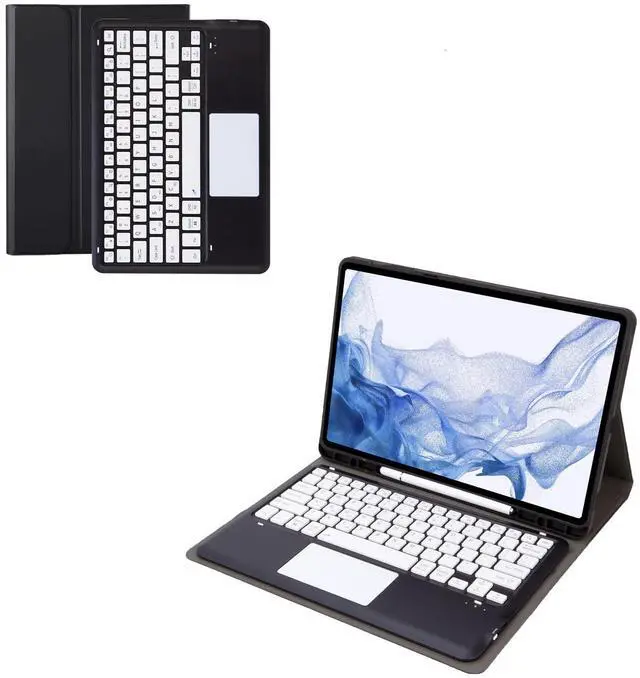 Alt view image 3 of 5 - AnMengXinLing Touchpad Keyboard Case for iPad (A16) 11th Generation 11 Inch 2025/10th Generation, Detachable Bluetooth Multi-Touch Trackpad Keyboard Cover with Pencil Holder, Black
