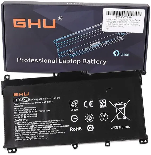 Main image of GHU HT03XL HTO3XL L11119-855 Battery for HP 14-CE 14-CF 14-CK 14-DH 15-CR 15-CS 15-CW 15-DA 15-DB 15-DW 15-DY 17-by 17-CA 11.55V 41.9Wh