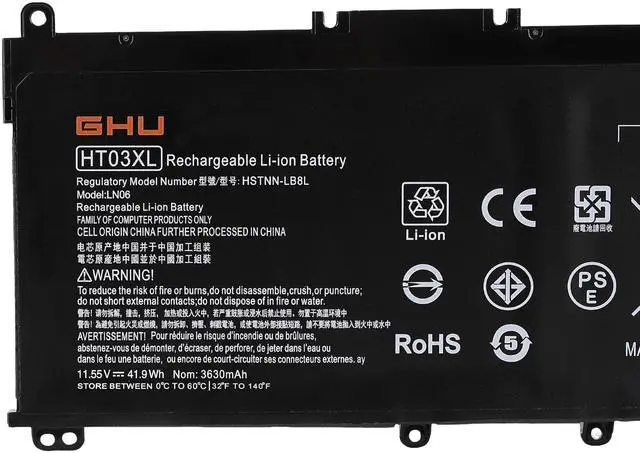Alt view image 4 of 5 - GHU HT03XL HTO3XL L11119-855 Battery for HP 14-CE 14-CF 14-CK 14-DH 15-CR 15-CS 15-CW 15-DA 15-DB 15-DW 15-DY 17-by 17-CA 11.55V 41.9Wh