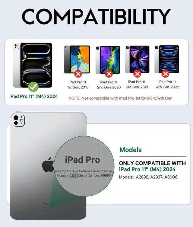 Alt view image 2 of 5 - GreenLaw for iPad Pro 11 inch Case with Keyboard(M4) 2024, Detachable Wireless Keyboard Case, Stain-Resistant Surface, 7-Color Backlit, Multi-Touch Trackpad, 2 Device Connection, Black