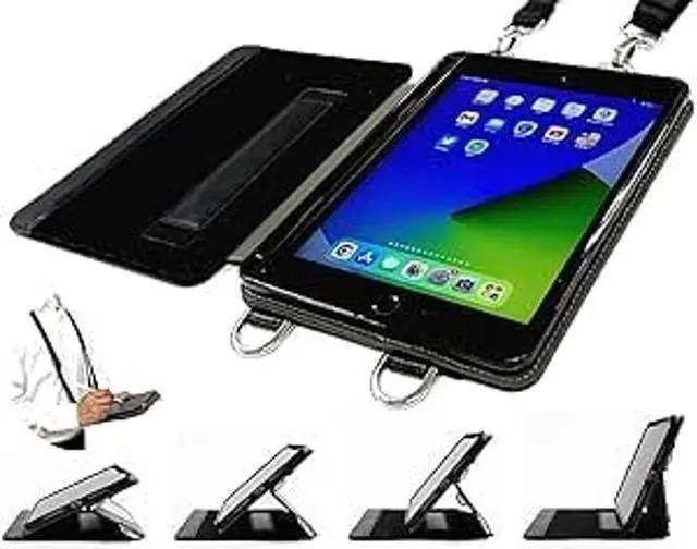 Main image of SLYDA Compatible with iPad Mini 5/4, 7.9inches (5th Gen, 4th Gen) Compatible with 2 Models Multi-Angle Stand Case Shoulder Neck Shoulder Holds Apple Pencil for Business & School by HATAGAYA