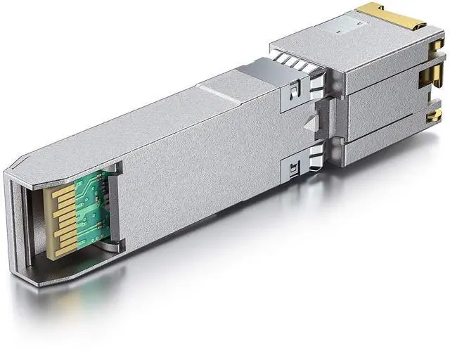 Alt view image 3 of 5 - H!Fiber 10Gb SFP+ RJ45 Transceiver, 10Gbase-T SFP+ Ethernet Copper Module Support 10G/5G/2.5G, CAT.6a/7, 30m, for Cisco SFP-10G-T-S, Ubiquiti UF-RJ45-10G, UniFi, TP-Link, Fortinet, Netgear, D-Link