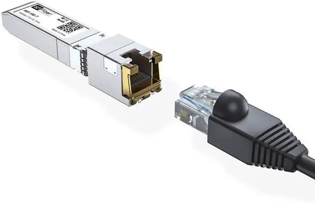 Alt view image 4 of 5 - H!Fiber 10Gb SFP+ RJ45 Transceiver, 10Gbase-T SFP+ Ethernet Copper Module Support 10G/5G/2.5G, CAT.6a/7, 30m, for Cisco SFP-10G-T-S, Ubiquiti UF-RJ45-10G, UniFi, TP-Link, Fortinet, Netgear, D-Link