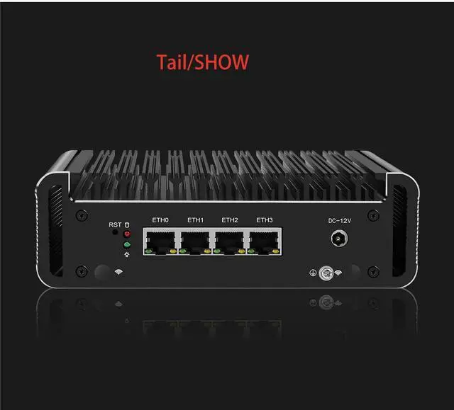 Alt view image 2 of 5 - HKUXZR Firewall Appliance Mini PC, Intel Celeron J4125 Quad Core 4xIntel I226 2.5G Ethernet VPN Router PC AES-NI HDMI DP Barebone 8G/16G Ram(DDR4) 128G/256/512G/1TB mSATA (8G RAM 128G)
