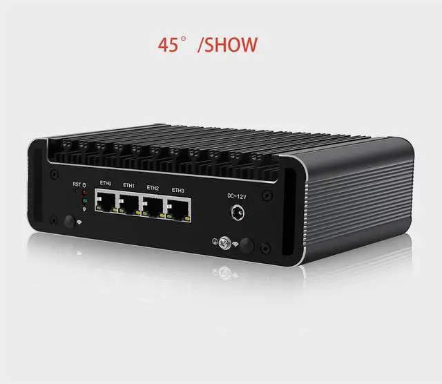 Alt view image 3 of 5 - HKUXZR Firewall Appliance Mini PC, Intel Celeron J4125 Quad Core 4xIntel I226 2.5G Ethernet VPN Router PC AES-NI HDMI DP Barebone 8G/16G Ram(DDR4) 128G/256/512G/1TB mSATA (8G RAM 128G)