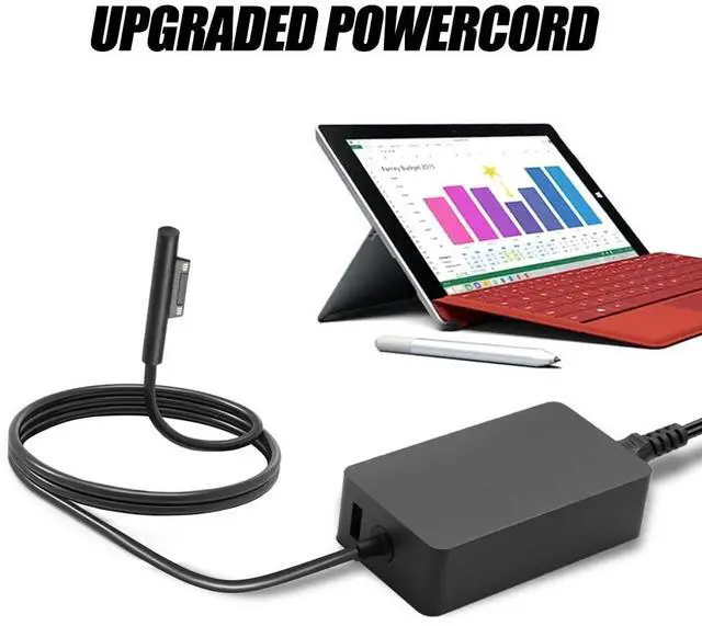 Alt view image 2 of 5 - 127W 102W AC Charger for Microsoft Surface Pro 10 9 8 7 6 5 4 3 7 6 5 4 3 2 1 Book 3 2 1 Studio 2 1 Go 4 3 2 1 Go 2 1 Windows Power Supply