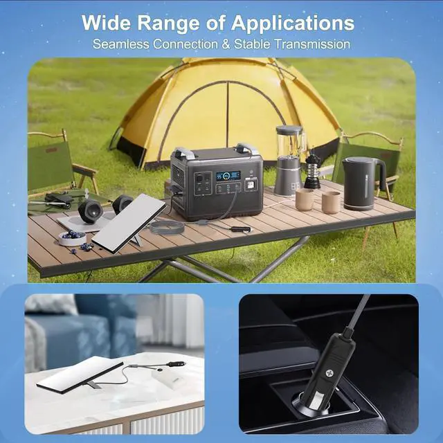 Alt view image 4 of 5 - HVMKSR Starlink Mini Power Cable USB C+Cigarette Adapter to DC Power Cord 100W, Car Charger and Type-C for Starlink Mini 16.4FT/5M 12V-24V DC Power Cord