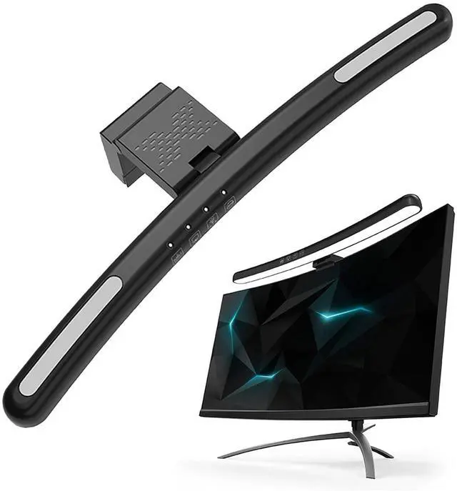 Main image of Curved Monitor Light Bar for 24-27 Inch Curved Screens Light Bar with 7 RGB, Stepless Dimming 3 Color Temperatures USB Powered Gaming Computer Light