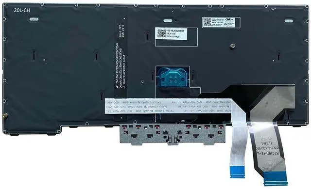 Alt view image 3 of 5 - USA US Layout New laptop keyboard for Lenovo IBM Thinkpad L14, L14 gen 1 Black with backlight and frame