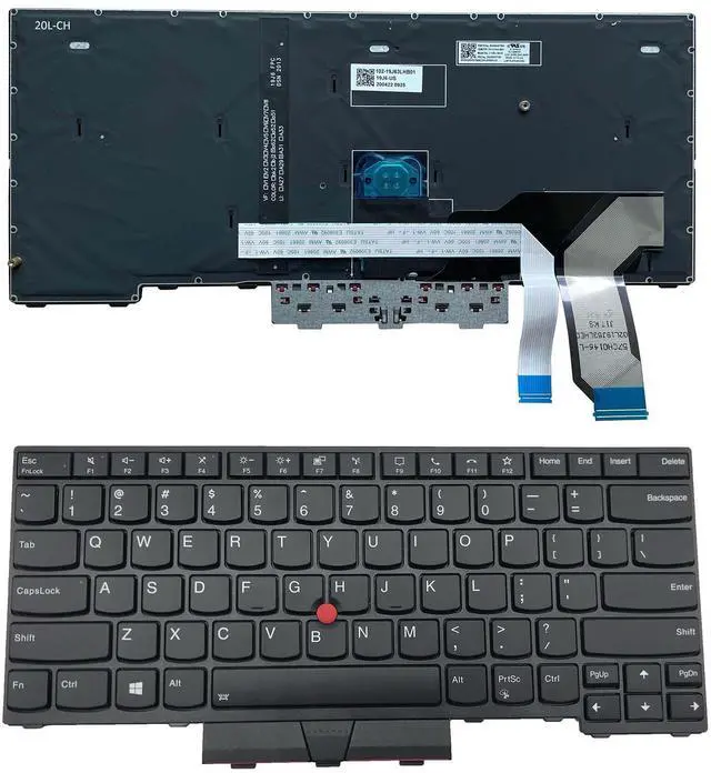 Main image of USA US Layout New laptop keyboard for Lenovo IBM Thinkpad L14, L14 gen 1 Black with backlight and frame