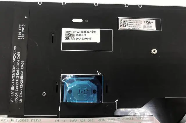 Alt view image 4 of 5 - USA US Layout New laptop keyboard for Lenovo IBM Thinkpad L14, L14 gen 1 Black with backlight and frame