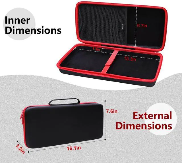 Alt view image 2 of 5 - LTGEM Case Compatible with 8Bitdo Retro Mechanical Keyboard(Inside: 15.3"x6.7"x1.3"), Case Only