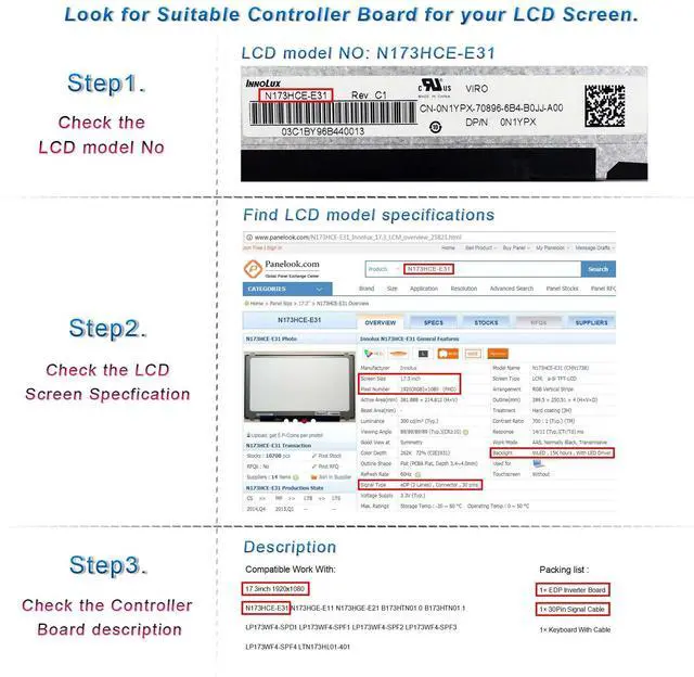 Alt view image 5 of 5 - LCD Controller Board for 11.6" 13.3" 14" 15.6" 1366x768 30 Pin eDP LCD Screen Panel