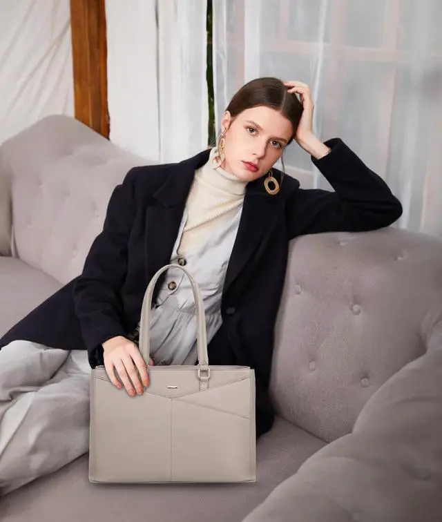 Alt view image 2 of 5 - LOVEVOOK Laptop Tote Bag for Women, Office Work Bag Briefcase fit for 15.6 inch Laptop, Large Capacity Teacher Computer Bag Handbag